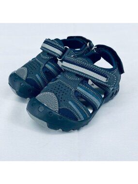 Apakowa Kids Boys Sandals Size 21 Athletic Double Strap Closed-Toe Beach Sandals